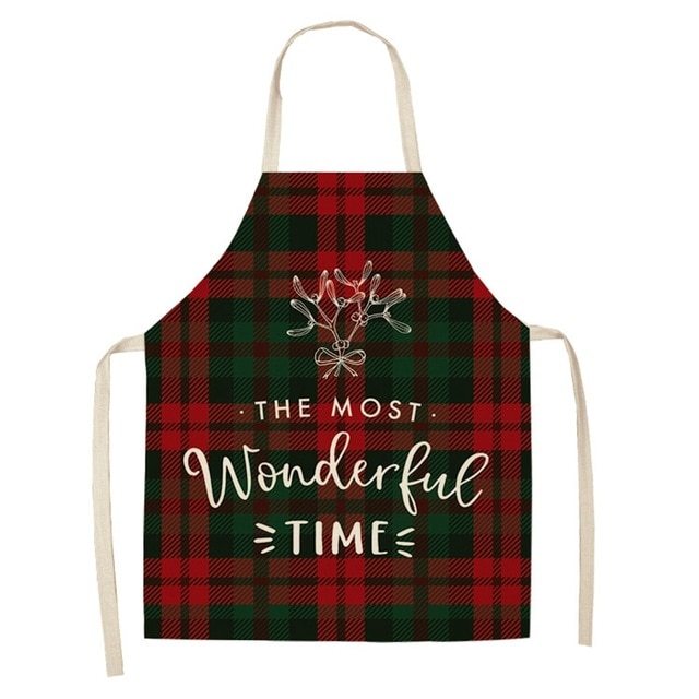 Cotton linen creative Christmas apron