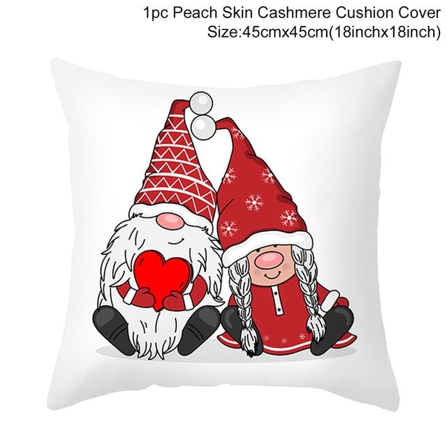 Red Cartoon Letter Series Valentine's Day Pillowcase Peach Skin Sofa Pillowcase