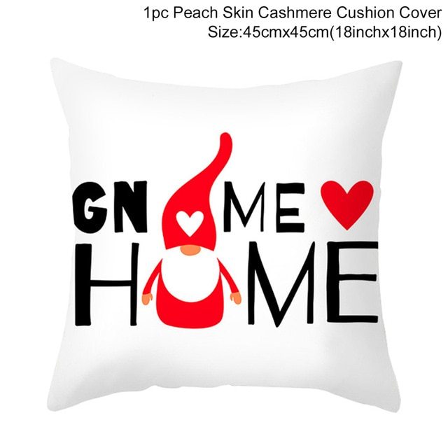 Red Cartoon Letter Series Valentine's Day Pillowcase Peach Skin Sofa Pillowcase