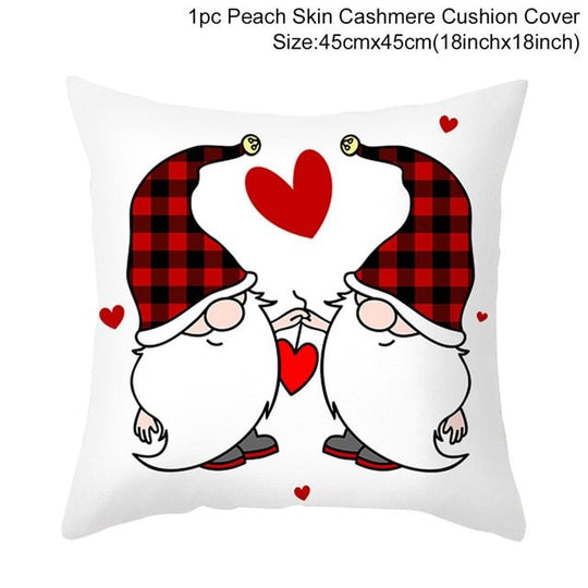 Red Cartoon Letter Series Valentine's Day Pillowcase Peach Skin Sofa Pillowcase