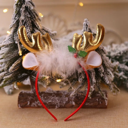 Christmas Decoration Supplies Antlers Bell Head Buckle