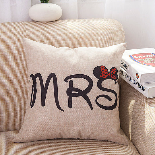 Valentine linen pillowcase