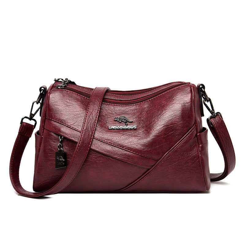 New Fashion Soft Leather Shoulder Large-capacity Crossbody Bag