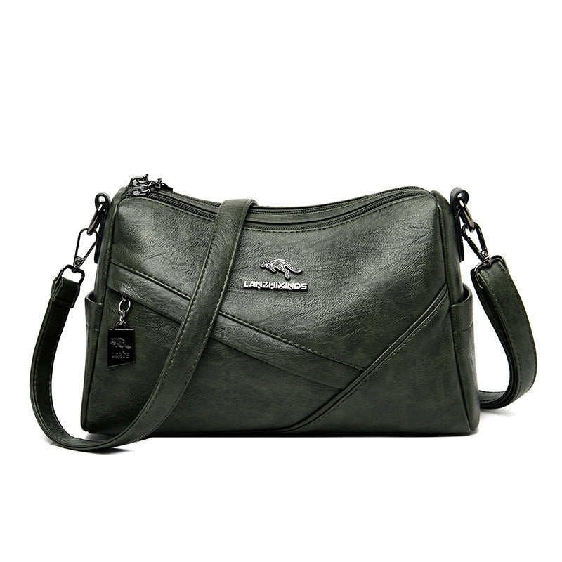 New Fashion Soft Leather Shoulder Large-capacity Crossbody Bag